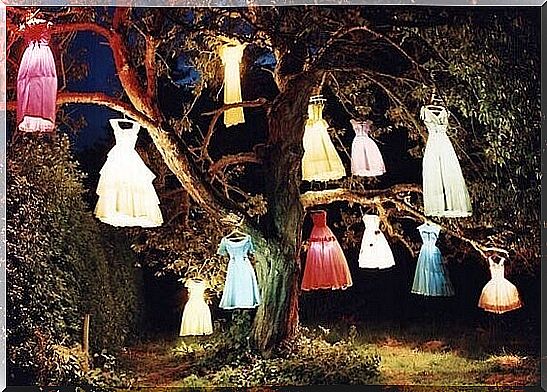 Dresses in trees