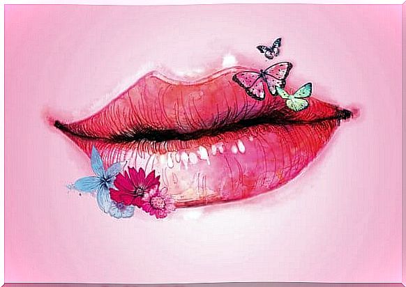 Butterflies on lip