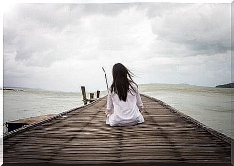 Woman on jetty