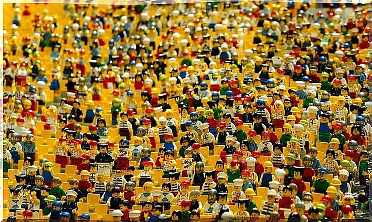 Crowd with Lego guys