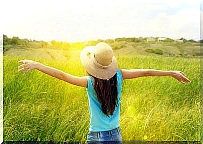 Woman on field