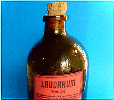 Bottle with laudanum.