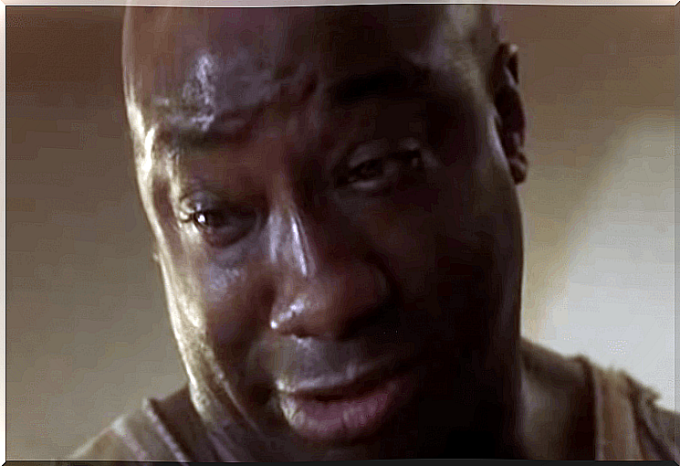 John Coffey is crying.