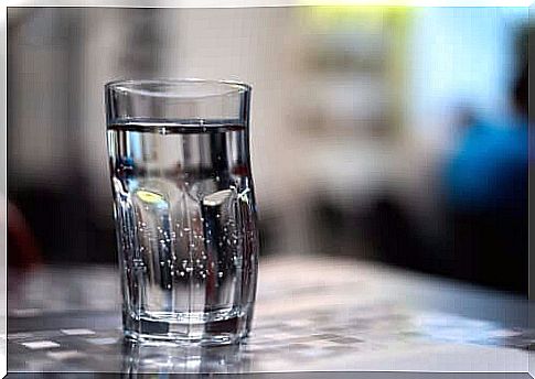 A glass of water.