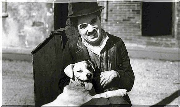 Chaplin with dog